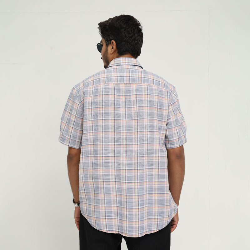 Superdry Oxford Shirt Co. Men's Multicolor Plaid Short Sleeve Cotton Shirt – Casual Summer Comfort
