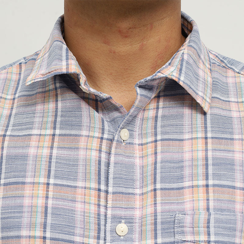 Superdry Oxford Shirt Co. Men's Multicolor Plaid Short Sleeve Cotton Shirt – Casual Summer Comfort