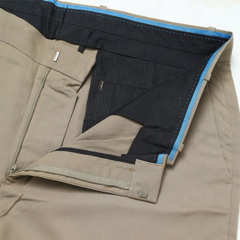 Men’s Light Brown Formal Pants – Slim Fit Stretchable Office Trousers