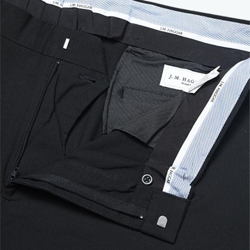 Men’s Plain Black Dress Pants – Slim Fit Formal pant for Office & Events