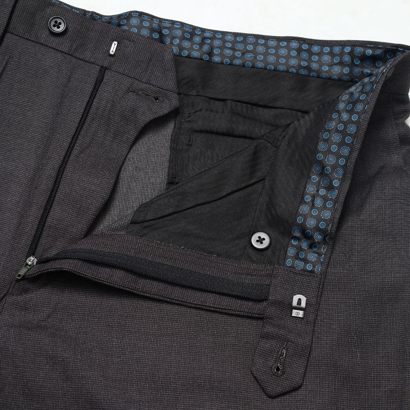 Men’s Jet Black Formal Pants – Slim Fit Stretchable Dress Trousers