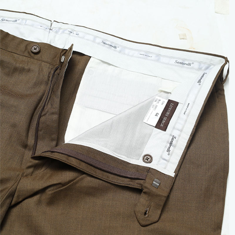 Men’s Choco Brown Formal Pants – Slim Fit Stretchable pants
