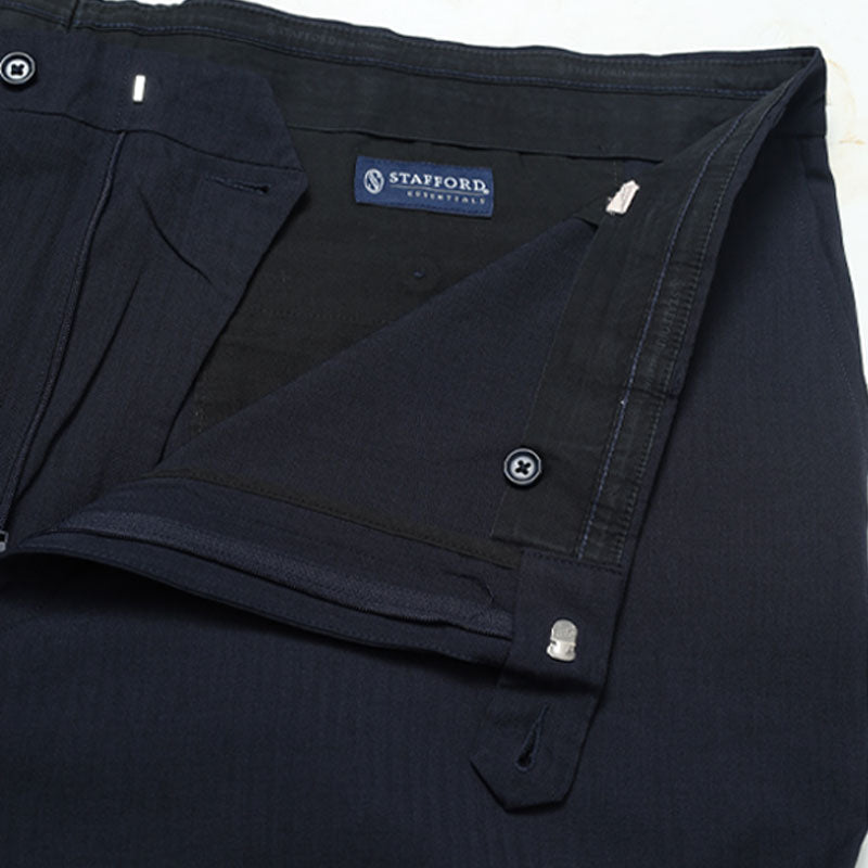Men’s Dark Check Blue Pants – Slim Fit Checked Formal pant