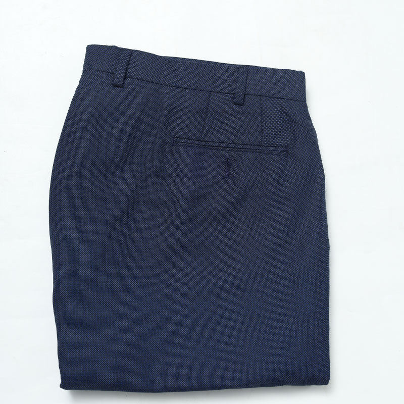 Men’s Plain Dark Blue Pants – Slim Fit Stretchable Formal pant